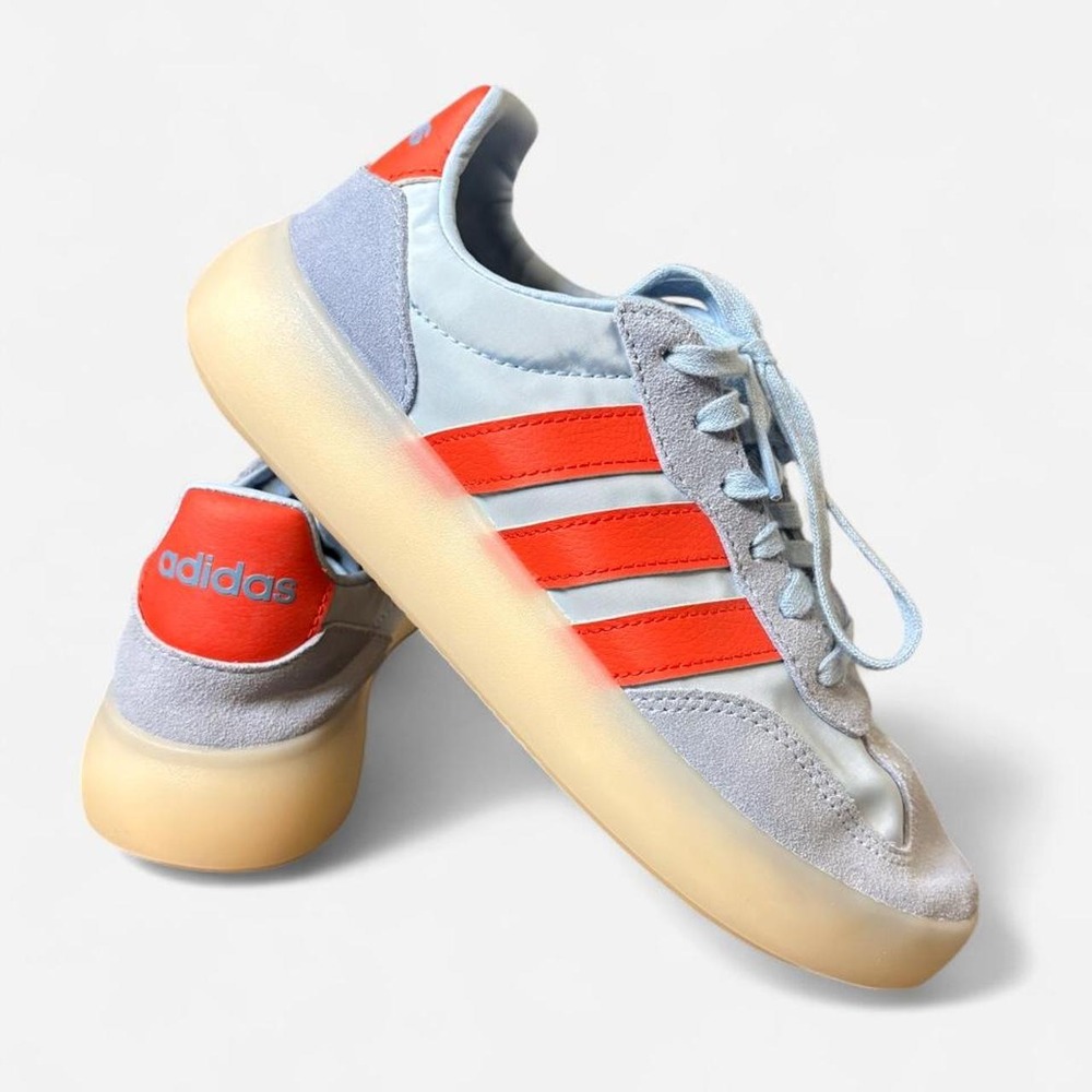 adidas Barreda Decode sneakers Clear Sky blue red and Core White, women's US 7